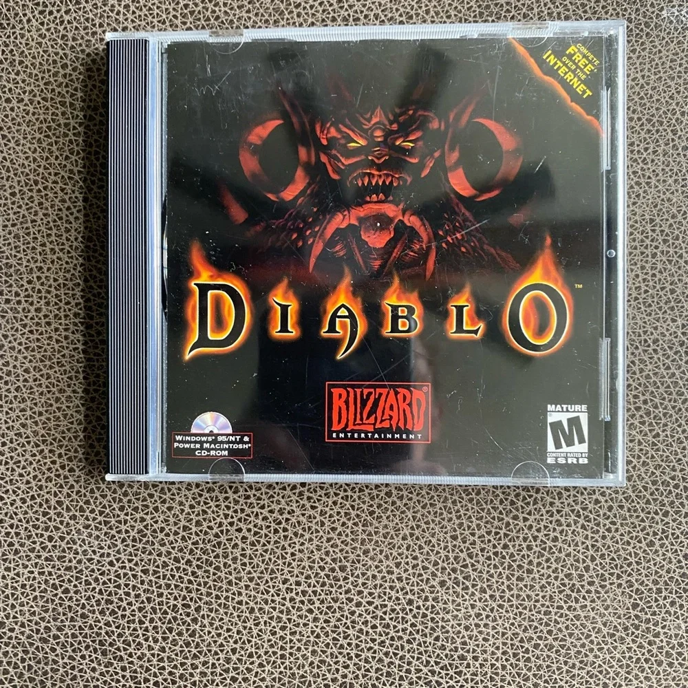 Diablo PC CD-ROM – Windows 95 / Macintosh – Blizzard – Complete Jewel Case